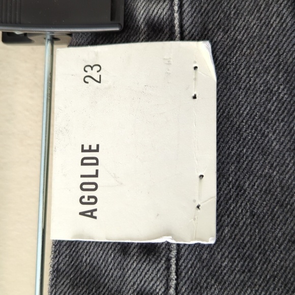 Agolde Criss Cross Upsized Denim Jean Shorts in Photogram Black - Picture 14 of 16